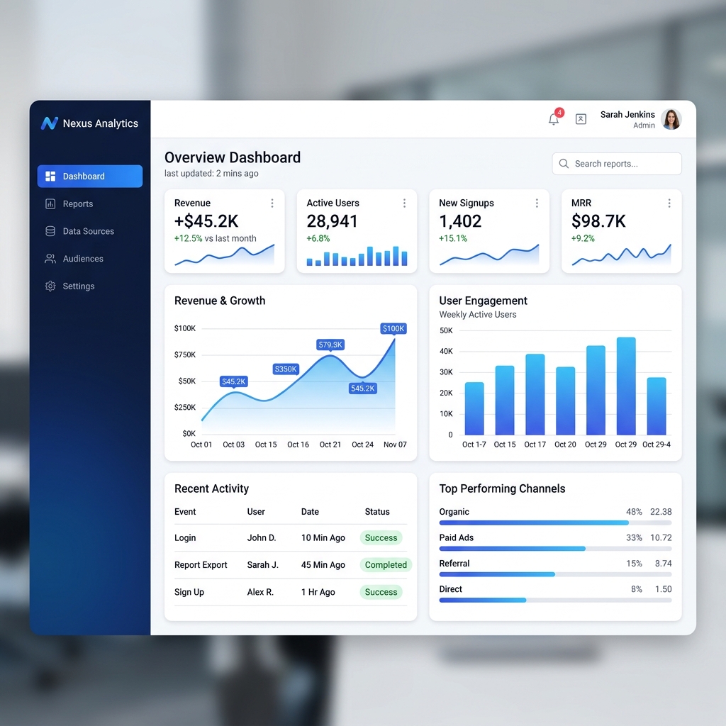 SaaS Dashboard Interface Project